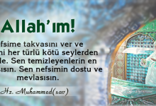Allah'ım! Nefsime takvasını ver