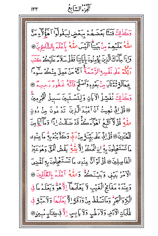 Hüsrev Hatlı Tevafuklu Kuran Arapça - Sayfa 133