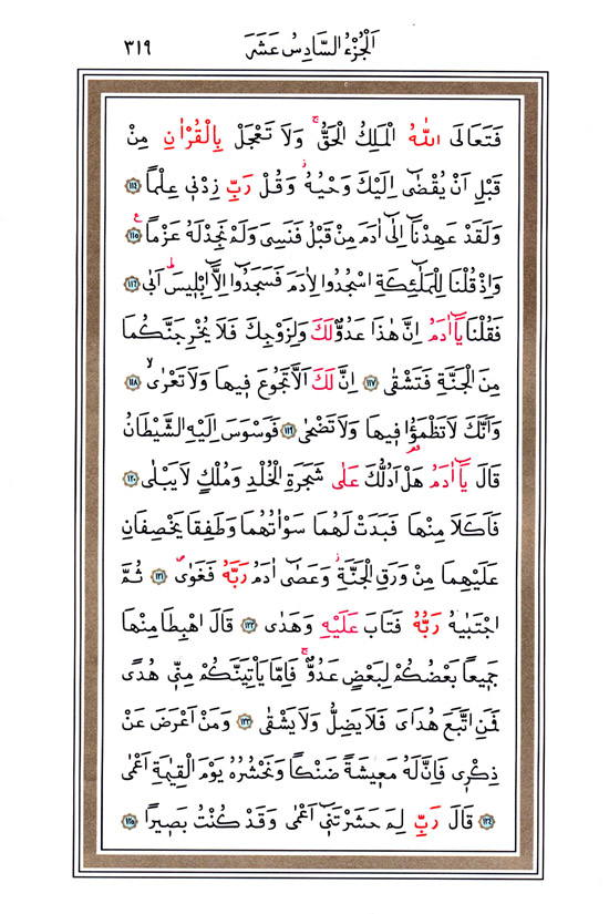 Hüsrev Hatlı Tevafuklu Kuran Arapça - Sayfa 319