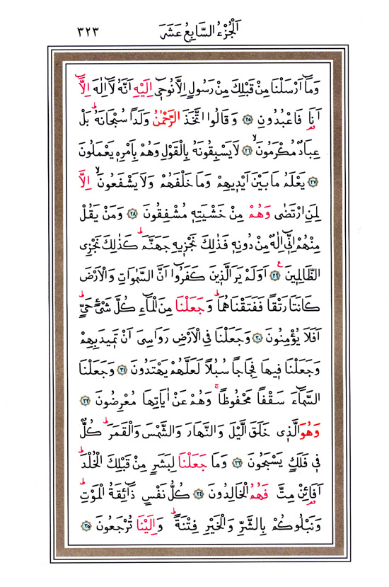 Hüsrev Hatlı Tevafuklu Kuran Arapça - Sayfa 323