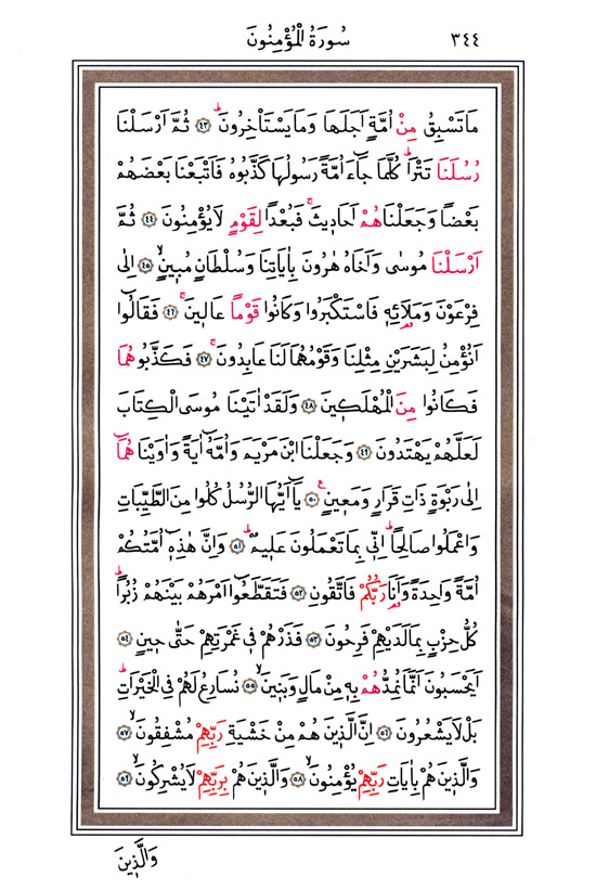 Hüsrev Hatlı Tevafuklu Kuran Arapça - Sayfa 344