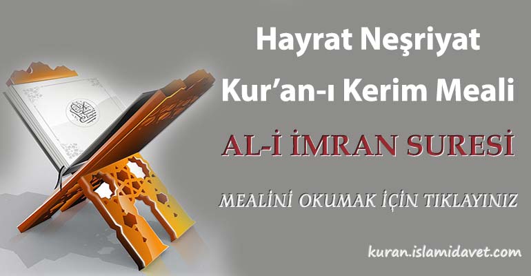 3-Âl-i İmran Suresi Hayrat Vakfı Yayınları Meali 1