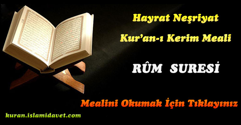 30-Rûm Suresi Hayrat Vakfı Yayınları Meali 1