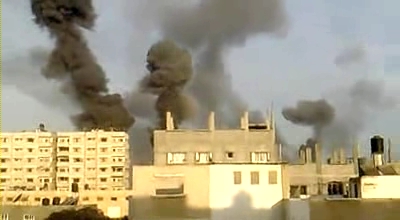 Korsan İsrail’in Rafah bölgesindeki tünelleri bombalama görüntüleri… 2