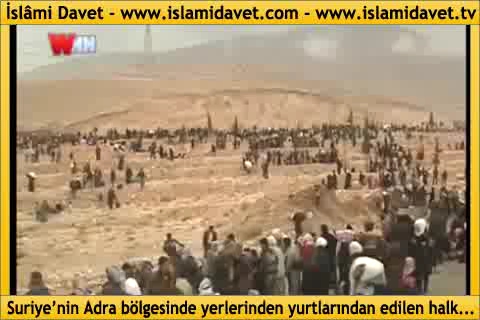 Suriye’nin Adra bölgesinde yerlerinden yurtlarından edilen halk… 14