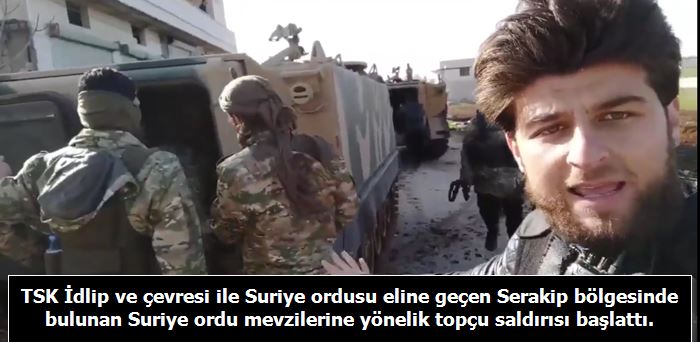 TSK İdlip ve çevresi ile Suriye ordusu eline geçen Serakip bölgesinde bulunan Suriye ordu mevzilerine yönelik topçu saldırısı başlattı. 16