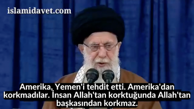 Amerika, Yemen'i tehdit etti. Amerika'dan korkmadılar. İnsan Allah'tan korktuğunda Allah'tan başkasından korkmaz. 11-İslami Davet Multimedya Amerika, Yemen'i tehdit etti. Amerika'dan korkmadılar. İnsan Allah'tan korktuğunda Allah'tan başkasından korkmaz. 11