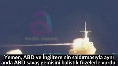 Yemen, ABD ve İngiltere'nin saldırmasıyla aynı anda ABD savaş gemisini balistik füzelerle vurdu. 46