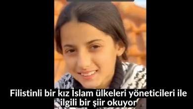 Filistinli bir kız İslam ülkeleri yöneticileri ile ilgili bir şiir okuyor 22