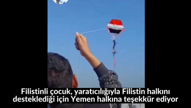 Filistinli çocuk, yaratıcılığıyla Filistin halkını desteklediği için Yemen halkına teşekkür ediyor 11