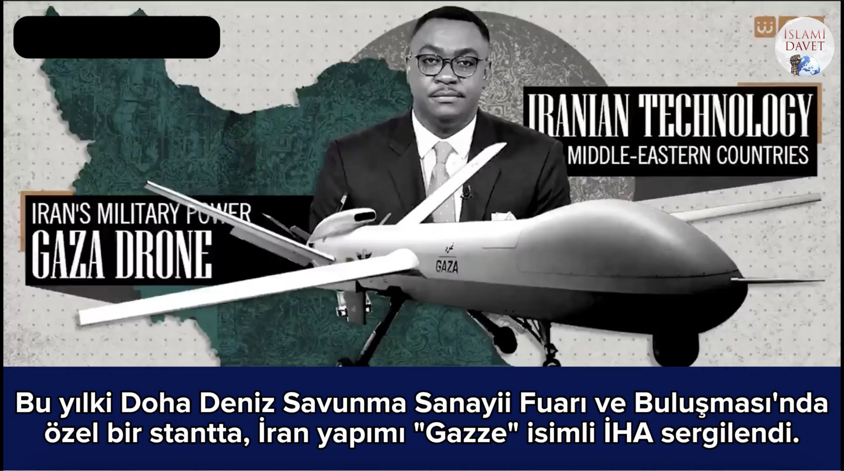 Bu yılki Doha Deniz Savunma Sanayii Fuarı ve Buluşması'nda özel bir stantta, İran yapımı "Gazze" isimli İHA sergilendi. 12