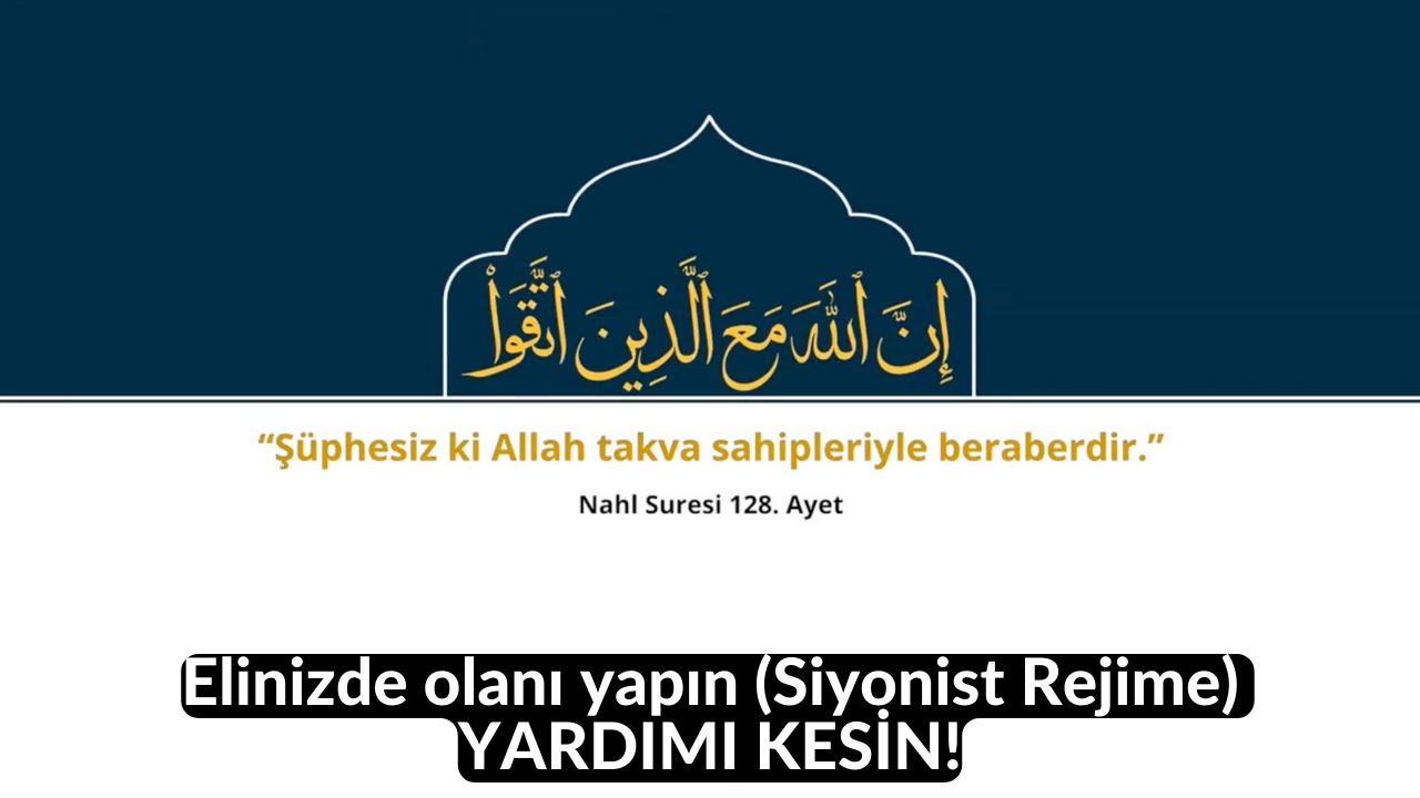 Elinizde olanı yapın (Siyonist Rejime) YARDIMI KESİN! 3