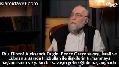 Rus Filozof Aleksandr Dugin: Bence Gazze savaşı, İsrail ve Lübnan arasında Hizbullah ile ilişkilerin tırmanmaya başlamasının ve yakın bir savaşın geleceğinin başlangıcıdır. 2
