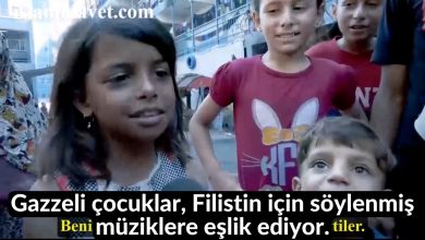 Gazzeli çocuklar, Filistin için söylenmiş müziklere eşlik ediyor. 11