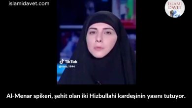 Al-Menar spikeri, şehit olan iki Hizbullahi kardeşinin yasını tutuyor. 33