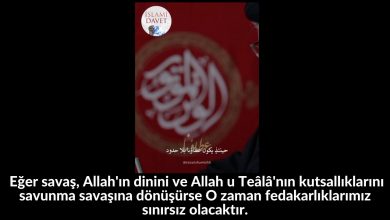 Eğer savaş, Allah'ın dinini ve Allah u Teâlâ'nın kutsallıklarını savunma savaşına dönüşürse O zaman fedakarlıklarımız sınırsız olacaktır. 48