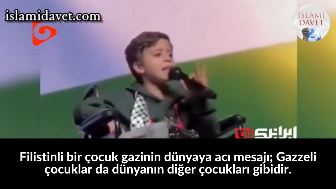 Filistinli bir çocuk gazinin dünyaya acı mesajı; Gazzeli çocuklar da dünyanın diğer çocukları gibidir. 17