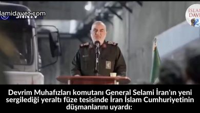 Devrim Muhafızları komutanı General Selami İran'ın yeni sergilediği yeraltı füze tesisinde İran İslam Cumhuriyetinin düşmanlarını uyardı: 5