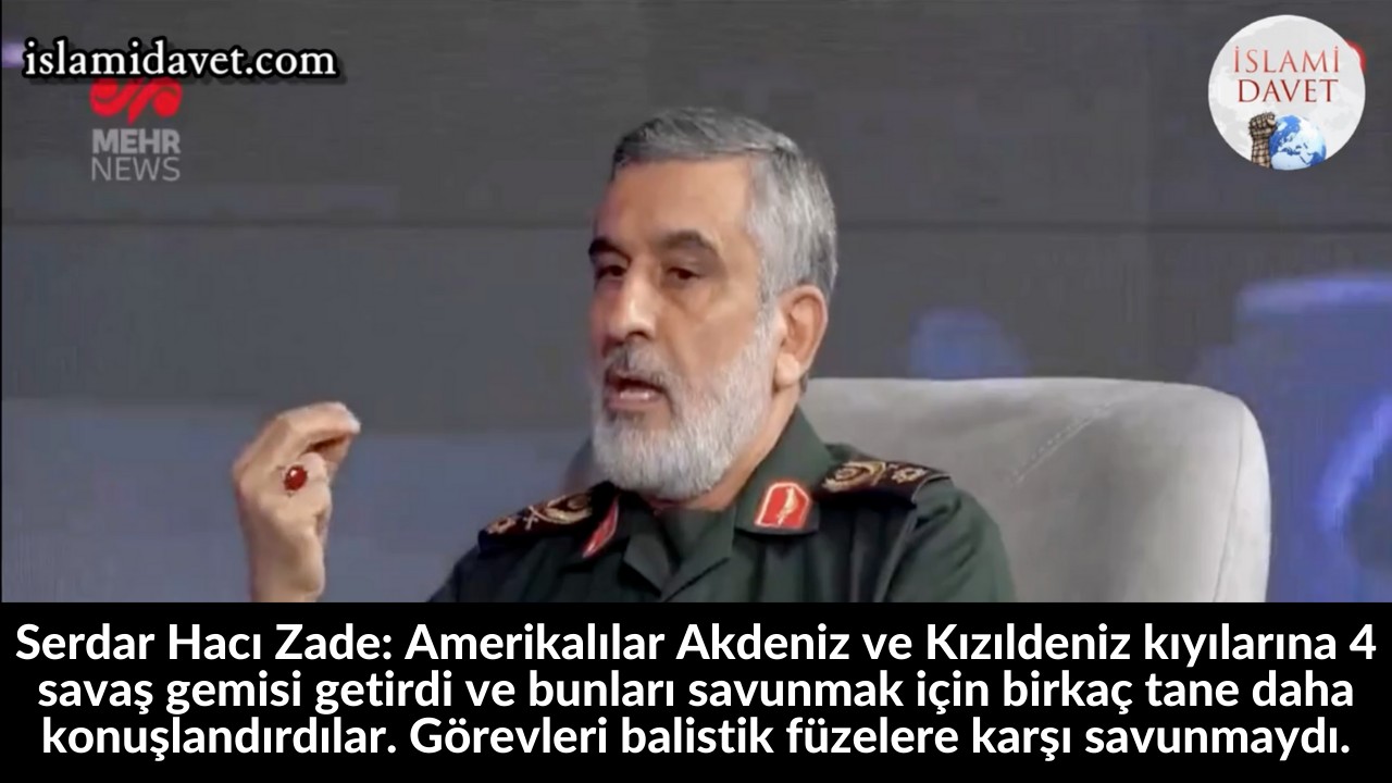Serdar Hacı Zade: Amerikalılar Akdeniz ve Kızıldeniz kıyılarına 4 savaş gemisi getirdi ve bunları savunmak için birkaç tane daha konuşlandırdılar. Görevleri balistik füzelere karşı savunmaydı. 1