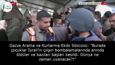 Gazze Arama ve Kurtarma Ekibi Sözcüsü: "Burada çocuklar İsrail'in çılgın bombalamalarında anında öldüler ve bazıları başları kesildi. Dünya ne zaman uyanacak?!" 22