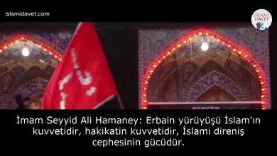 İmam Seyyid Ali Hamaney: Erbain yürüyüşü İslam'ın kuvvetidir, hakikatin kuvvetidir, İslami direniş cephesinin gücüdür. 10