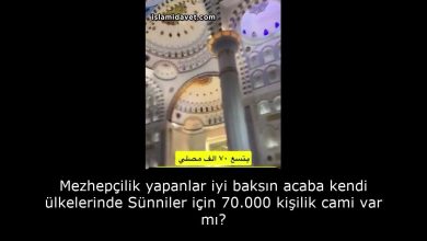 Mezhepçilik yapanlar iyi baksın acaba kendi ülkelerinde Sünniler için 70.000 kişilik cami var mı? 16