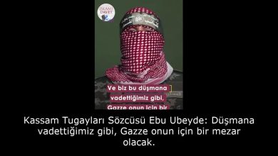 Kassam Tugayları Sözcüsü Ebu Ubeyde: Düşmana vadettiğimiz gibi, Gazze onun için bir mezar olacak. 54