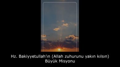 Hz. Bakiyyetullah’ın (Allah zuhurunu yakın kılsın) Büyük Misyonu 25