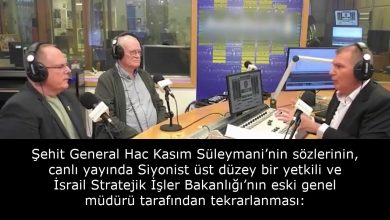 Şehit General Hac Kasım Süleymani’nin sözlerinin, canlı yayında Siyonist üst düzey bir yetkili ve İsrail Stratejik İşler Bakanlığı’nın eski genel müdürü tarafından tekrarlanması: 26