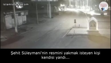 Şehit Süleymani'nin resmini yakmak isteyen kişi kendisi yandı... 19
