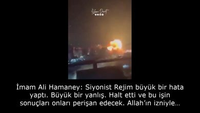 İmam Ali Hamaney: Siyonist Rejim büyük bir hata yaptı. Büyük bir yanlış. Halt etti ve bu işin sonuçları onları perişan edecek. Allah’ın izniyle… 13