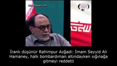 İranlı düşünür Rahimpur Azğadi: İmam Seyyid Ali Hamaney, halk bombardıman altındayken sığınağa gitmeyi reddetti 22