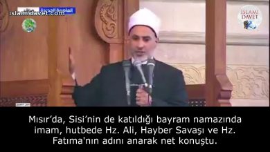 Mısır’da, Sisi’nin de katıldığı bayram namazında imam, hutbede Hz. Ali, Hayber Savaşı ve Hz. Fatıma'nın adını anarak net konuştu. 17