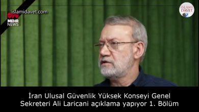 İran Ulusal Güvenlik Yüksek Konseyi Genel Sekreteri Ali Laricani açıklama yapıyor 1. Bölüm 47
