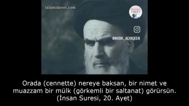 Orada (cennette) nereye baksan, bir nimet ve muazzam bir mülk (görkemli bir saltanat) görürsün. (İnsan Suresi, 20. Ayet) 4