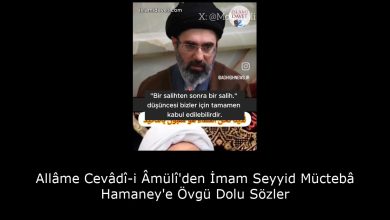 Allâme Cevâdî-i Âmülî'den İmam Seyyid Müctebâ Hamaney'e Övgü Dolu Sözler 8