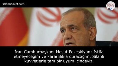 İran Cumhurbaşkanı Mesut Pezeşkiyan: İstifa etmeyeceğim ve kararlılıkla duracağım. Silahlı kuvvetlerle tam bir uyum içindeyiz. 4