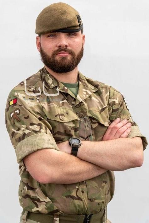 Irak kuzeyindeki Erbil vilayetinde öldürülen İngiliz asker James Freeman'ın fotoğrafı.