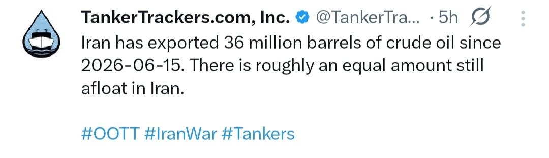 Tankers Tracker: İran bir haftada 36 milyon varil petrol ihraç etti.