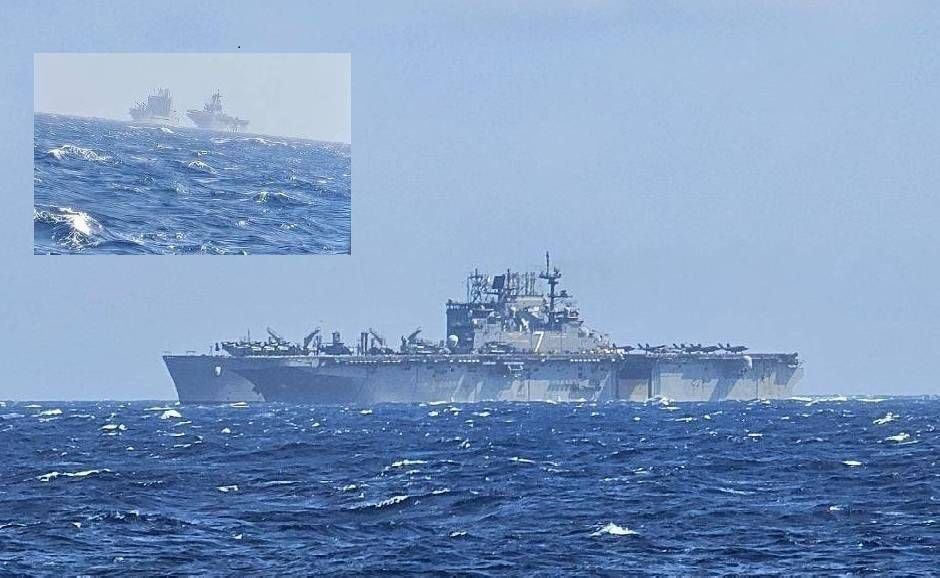 İran Devrim Muhafızları Donanması'nın menzili içindeki bir Amerikan gemisinin yeni görüntüsü