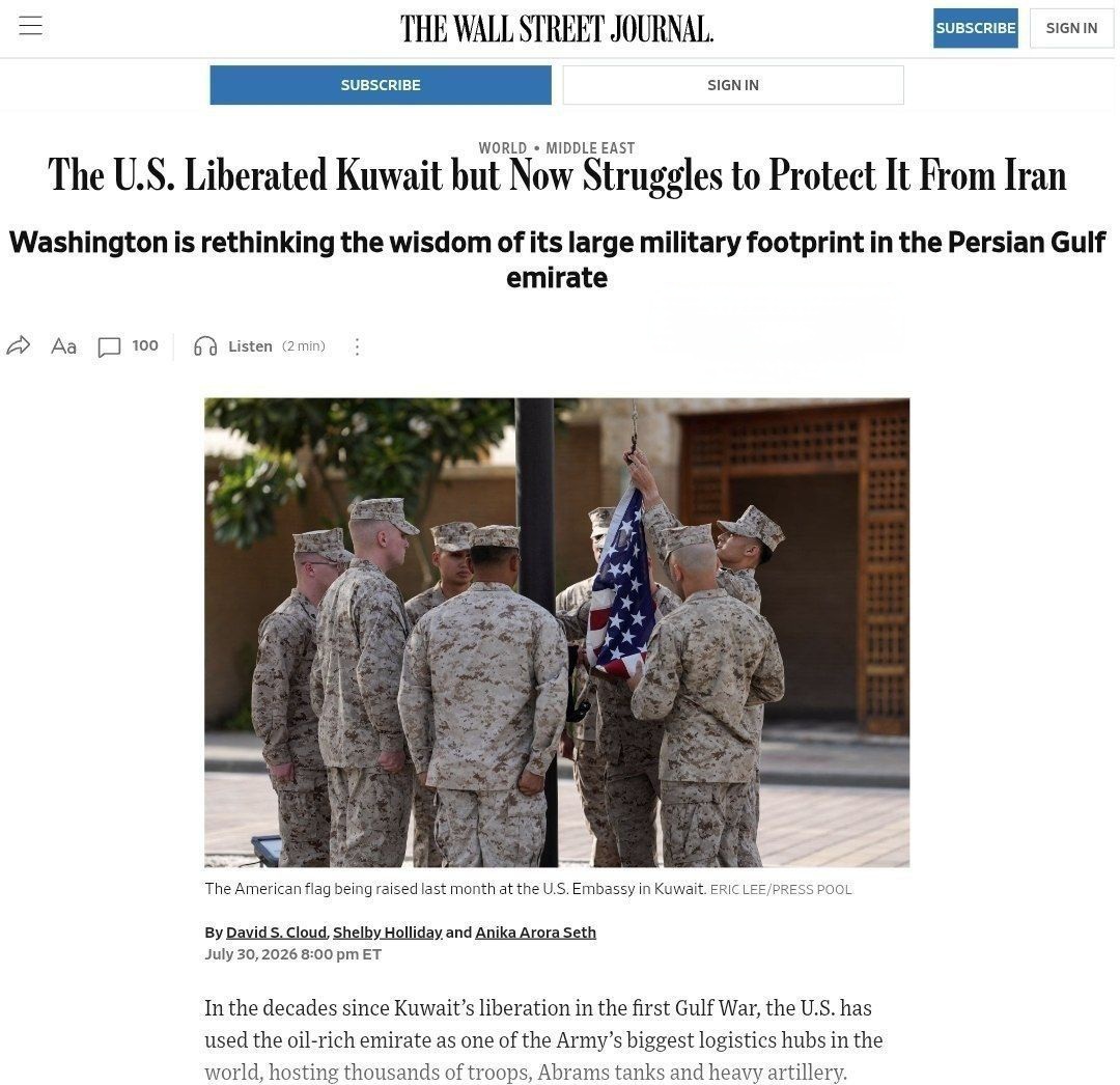 Wall Street Journal: İran saldırıları Kuveyt'i ABD'nin 'güvenli üssünden' cephe tehdidine dönüştürdü; Pentagon asker konuşlandırmasını gözden geçiriyor