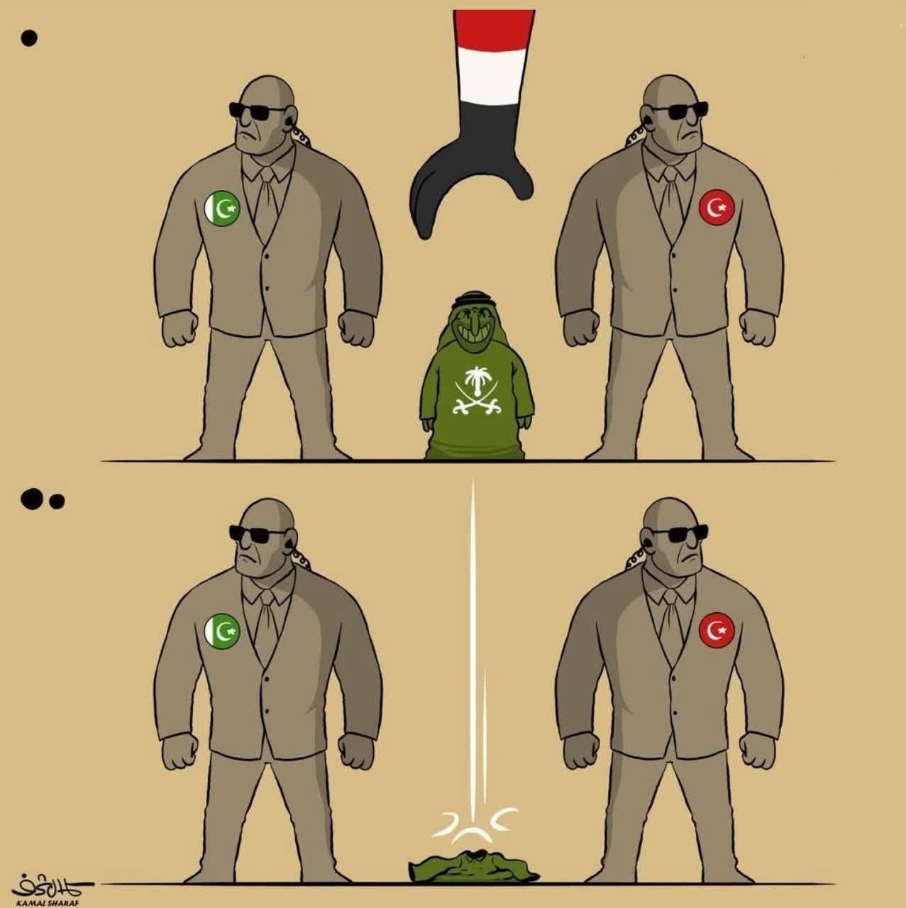 Kemal Şeref'in Mekke Anlaşması'na anlatan karikatürü...