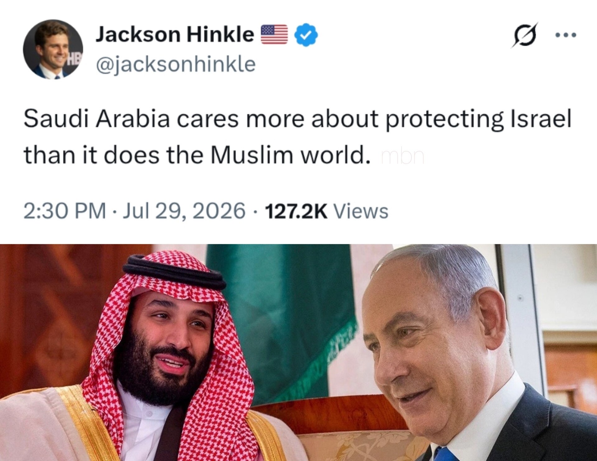 Amerikalı analist Jackson Hinkle: Suudi Arabistan, İslam dünyasından çok İsrail'i korumayı önemsiyor.