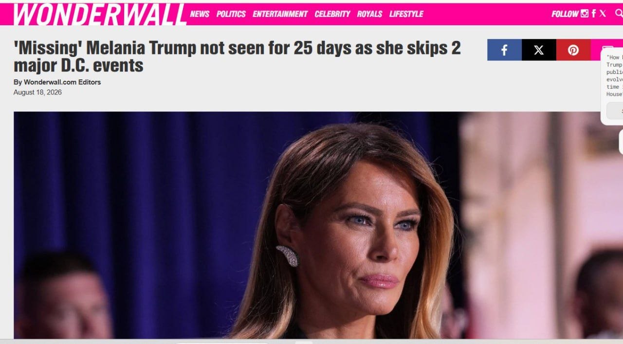 Melania Trump'ın İran korkusu nedeniyle 25 gündür kamuoyunda görünmüyor