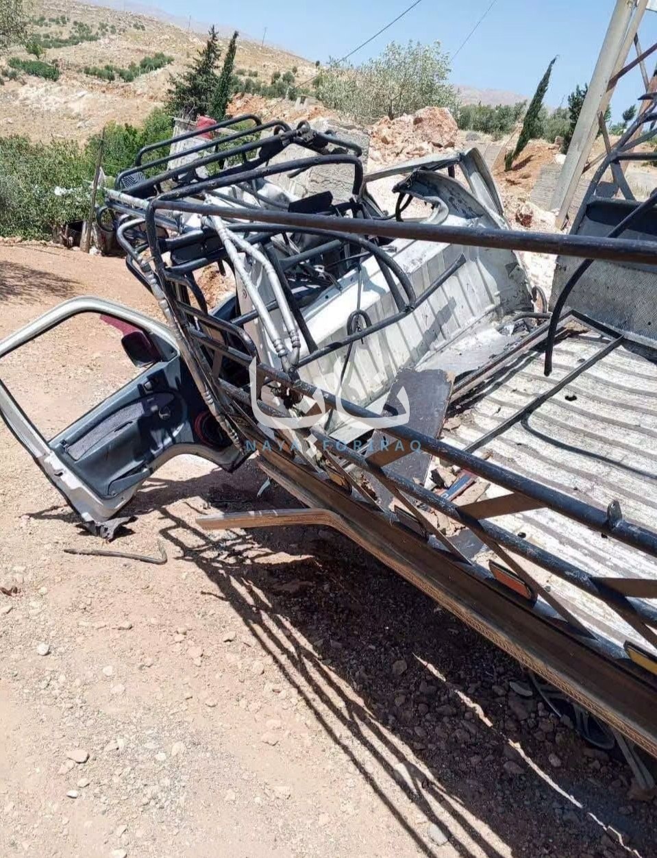 İsrail işgal ordusu, Suriye'nin başkenti Şam'ın kırsalında bir aracı insansız hava aracıyla vurdu