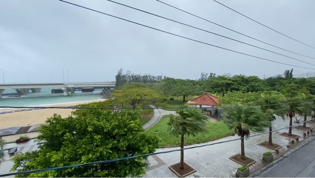 Dolphin tayfunu Japonya'nın Okinawa adasını vurdu, Çin tayfunun karaya ulaşmasından önce limanlarını kapattı.