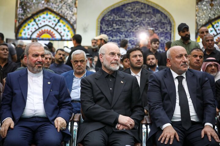 İran Meclisi Başkanı Galibaf, Kerbela’da şehit Devrim Lideri’nin 40. gün anma törenine katıldı