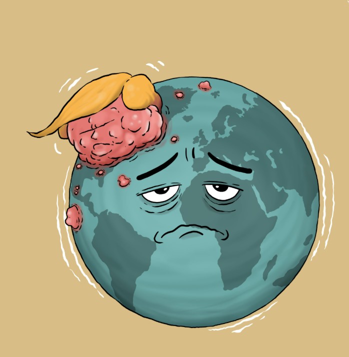 Karikatür - Dünya Trump Virüsünden Muzdarip