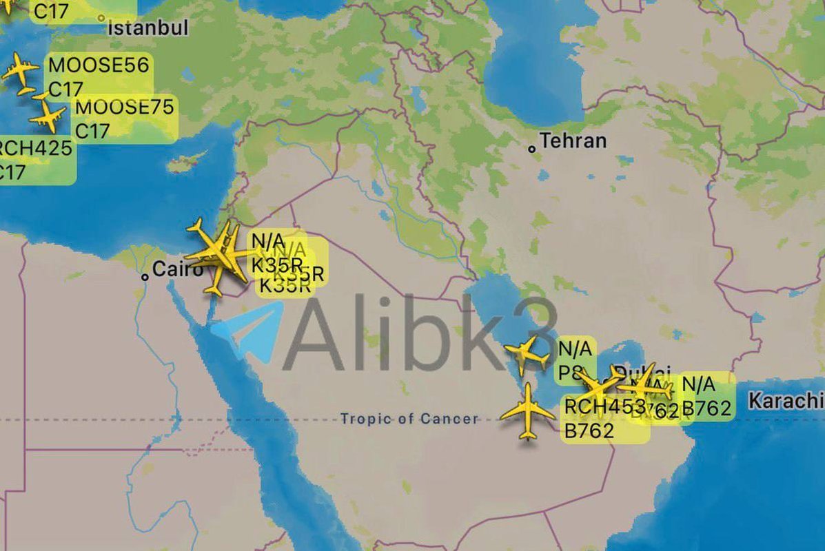 Batı Asya semalarında sekiz Amerikan tanker uçağı ve iki P-8 operasyon yürütüyor