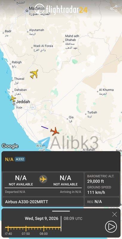 Suudi Arabistan’a ait tanker uçaklar Yemen’e doğru uçuş gerçekleştirdi